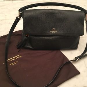 Kate Spade Black Tote/Crossbody Bag with Tassel